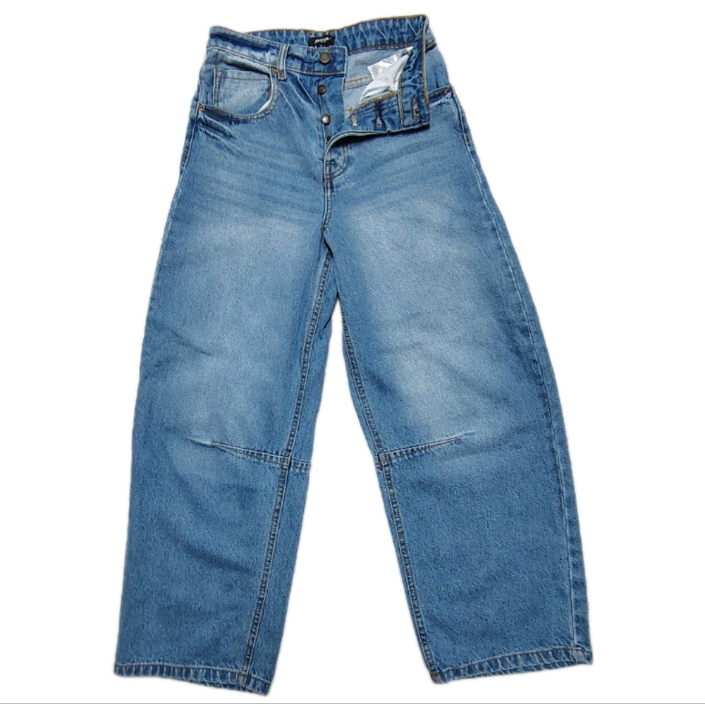Nasty Gal The Barrell Leg Jean TRENDING Women's 2 (US)  Light Wash Current Style - Picture 3 of 10